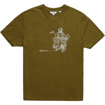 Ben Sherman Mens Big Size Moped Rider Crew Neck Cotton T Shirt