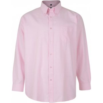 Kam Mens Big Size Oxford Button Down Collar Cotton Long Sleeve Shirt