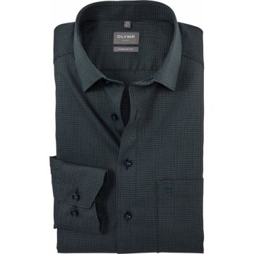 Olymp Mens Big Size Woven Dash Design Comfort Fit Long Sleeve Formal Shirt
