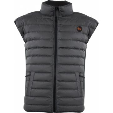 Lebrett Mens Big Size Horizontal Quilt Padded Gilet With Stretch Side Panel
