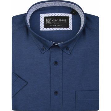 Kam Mens Big Size Premium Oxford Button Down Collar Short Sleeve Shirt With Breast Pocket