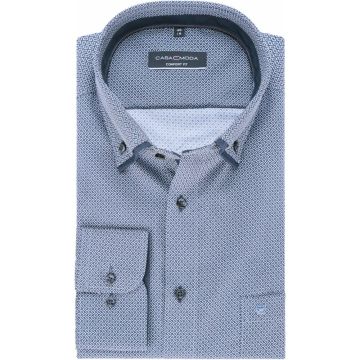 Casa Moda Mens Big Size Patterned Long Sleeve Formal Shirt
