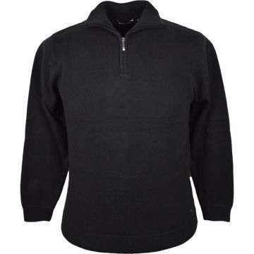 Kings Road Mens Big Size Cotton Quarter Zip Knitwear