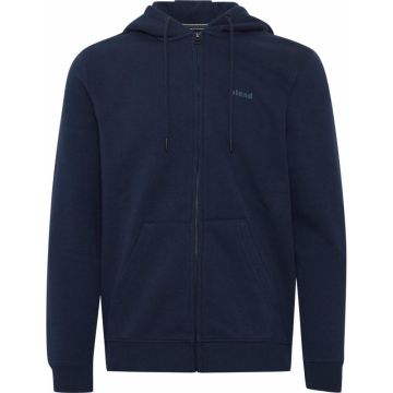 Blend Mens Big Size Plain Zip Through Hoodie