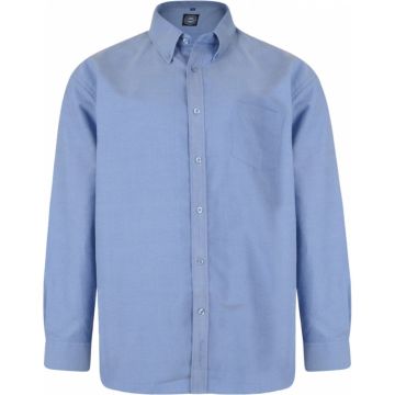 Kam Mens Big Size Oxford Button Down Collar Cotton Long Sleeve Shirt