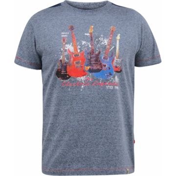 Duke Mens Big Size D555 Electric Legends Guitar Print T-Shirt