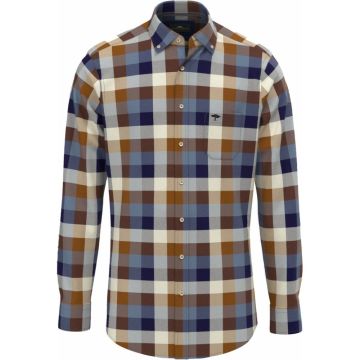 Fynch Hatton Mens Big Size Flannel Check Long Sleeve Shirt