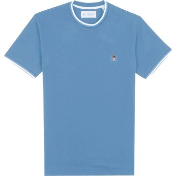 Penguin Mens Big Size Organic Cotton Crew Neck T Shirt with contrast Trim