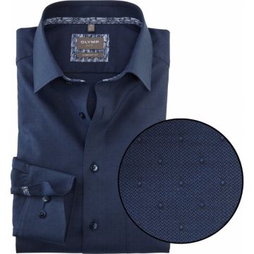 Olymp Mens Big Size Dot Pattern Egyptian Cotton Formal Long Sleeve Shirt