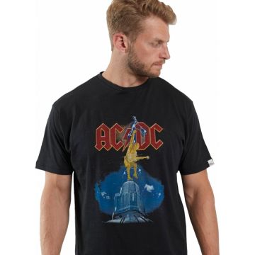 North 56 Mens Big Size AC DC Logo Cotton Crew Neck T Shirt