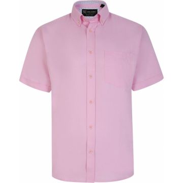 Kam Mens Big Size Premium Oxford Button Down Collar Short Sleeve Shirt With Breast Pocket
