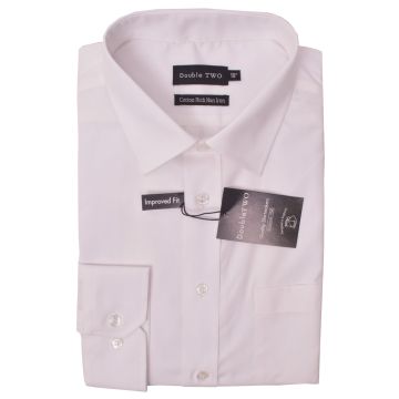 Double Two Plain Long Sleeve Formal Shirt