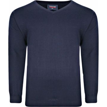 Mens Big Size Espionage Cotton V Neck Sweater