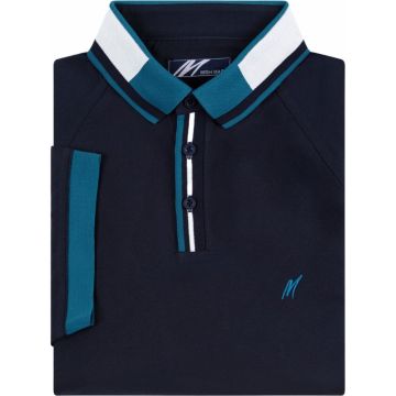 Mish Mash Mens Big Size Contrast Collar Cotton Short Sleeve Polo