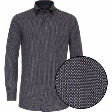 Casa Moda Mens Big Size Comfort Fit Button Down Double Collar Cotton Long Sleeve Shirt With Breast Pocket
