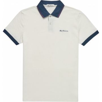 Mens Big Size Ben Sherman Block Rib Polo Shirt