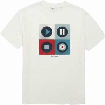 Ben Sherman Mens Big Size Play Print Cotton Crew Neck T Shirt