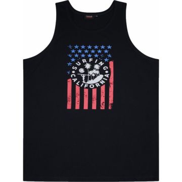 Espionage Mens Big Size Surfing California Print Cotton Vest