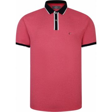 Peter Gribby Mens Big Size Soft Touch Cotton Polo With Contrast Collar And Cuff Trim