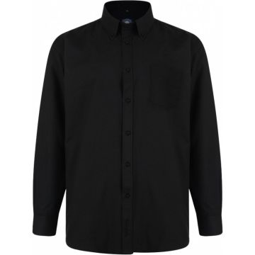 Kam Mens Big Size Oxford Button Down Collar Cotton Long Sleeve Shirt