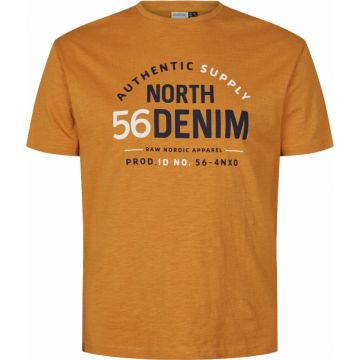 North 56 Denim Mens Big Size Logo Print Crew Neck Cotton T Shirt