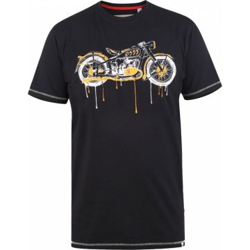 Duke Mens Big Size - Rochester - Classic Motor Bike Print Cotton Crew Neck T Shirt