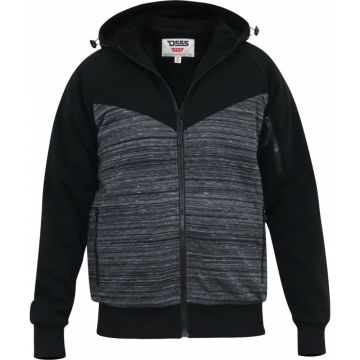 Mens Big Size D555 Duke Zip Through Hoody With Sherpa Lining