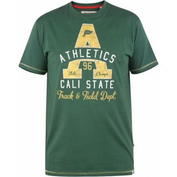 Duke Mens Big Size - Tovil - Athletic Print Cotton Crew Neck T Shirt