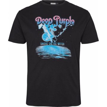 North 56 Denim Mens Big Size Deep Purple Logo Cotton Crew Neck T Shirt