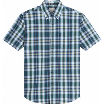 Ben Sherman Mens Big Size Irregular Check Button Down Collar Casual Short Sleeve Shirt