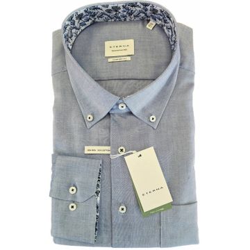 Eterna Mens Big Size Comfort Fit Oxford Button Down Collar Formal Long Sleeve Shirt With Breast Pocket