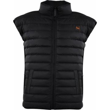 Lebrett Mens Big Size Horizontal Quilt Padded Gilet With Stretch Side Panel