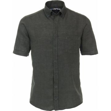 Casa Moda Mens Big Size Casual Linen Short Sleeve Shirt