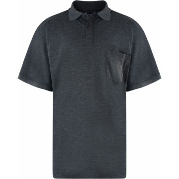 Kam Mens Big Size Plain Polo Shirt With Chest Pocket