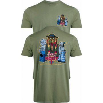 Weird Fish Mens Big Size Doctor Hoot Print Cotton Crew Neck T Shirt