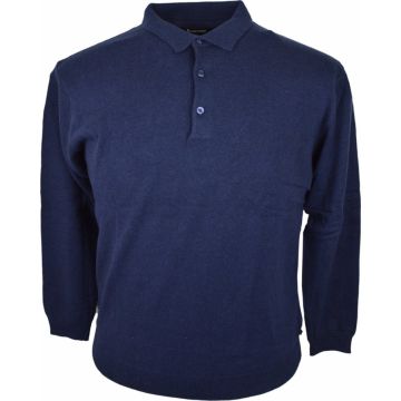 Kings Road Mens Big Size Plain Cotton Polo Knitwear