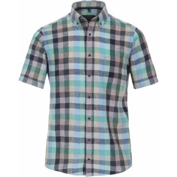 Casa Moda Mens Big Size Casual Linen Blend Short Sleeve Shirt