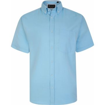 Kam Mens Big Size Premium Oxford Button Down Collar Short Sleeve Shirt With Breast Pocket