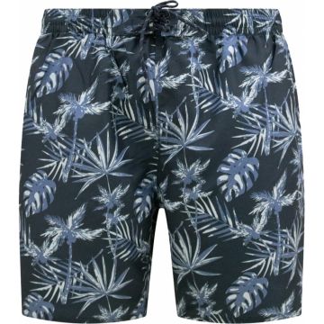 D555 Mens Big Size Leaf Print Swim Short
