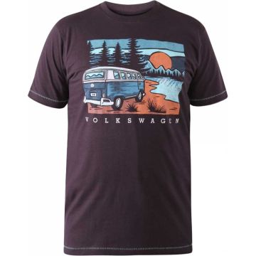 Duke Mens Big Size Finchley Volkswagen Camper Van Print Cotton Crew Neck T Shirt
