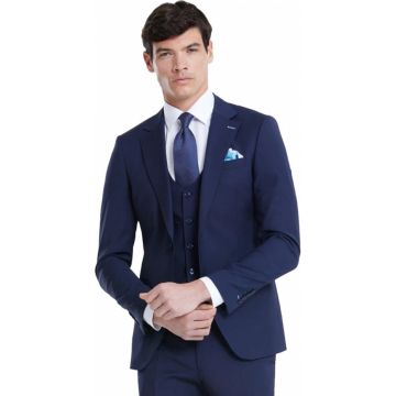 Benetti Mens Big Size Signature Self Pattern Diamond Stretch Comfort Fit Suit Jacket