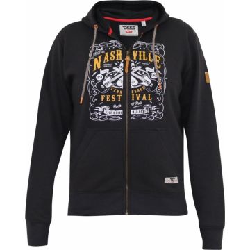Mens Big Size Duke D555 Full Zip Hoody With Chest Print