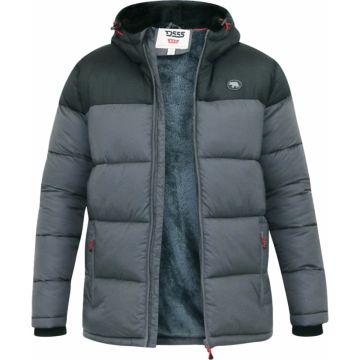 D555 Mens Big Size Quilted Puffer Jacket With Full Sherpa Lining