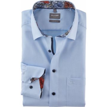 Olymp Mens Big Size Micro Diamond Pattern Comfort Fit Formal Long Sleeve Shirt