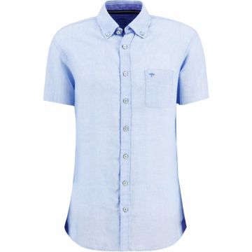 Fynch Hatton Mens Big Size Button Down Collar Pure Linen Casual Short Sleeve Shirt