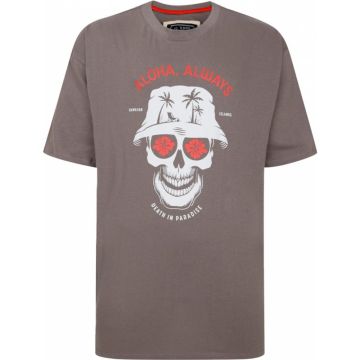 Ed Baxter Mens Big Size Aloha Skull Print T Shirt
