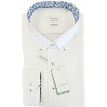 Eterna Mens Big Size Comfort Fit Oxford Button Down Collar Formal Long Sleeve Shirt With Breast Pocket