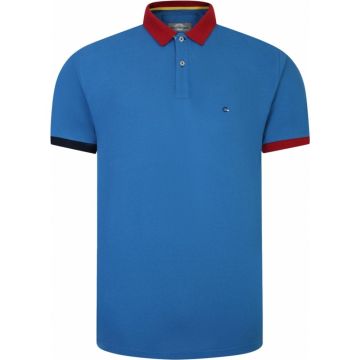 Peter Gribby Mens Big Size Cotton Pique Polo With Contrast Collar And Cuff