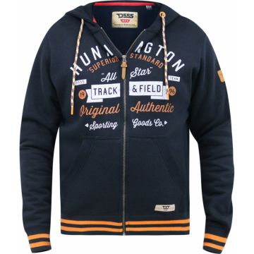 Duke Mens Big Size Flanders Sport Logo Print Cotton Full Zip Hoodie