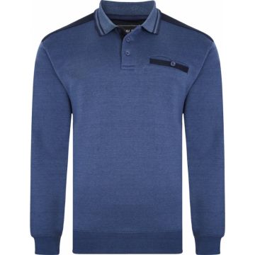 Mens Big Size Kam Sweat Long Sleeve Polo